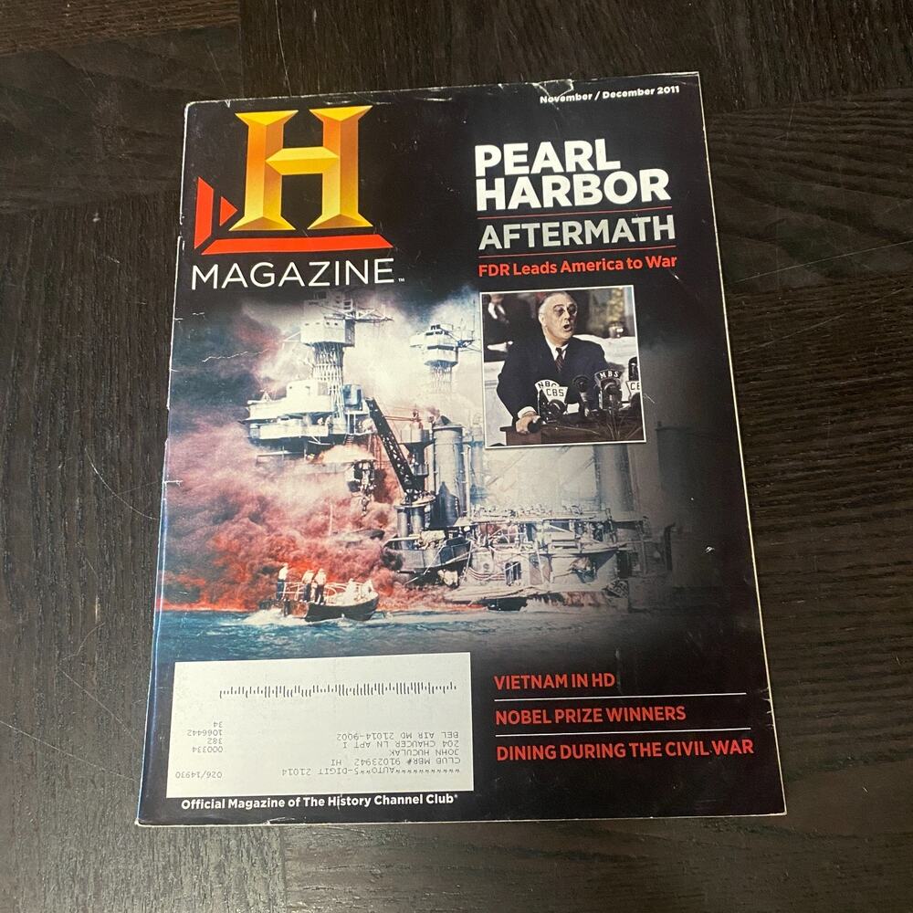 History Channel Magazine Nov/Dec Pearl Harbor Aftermath